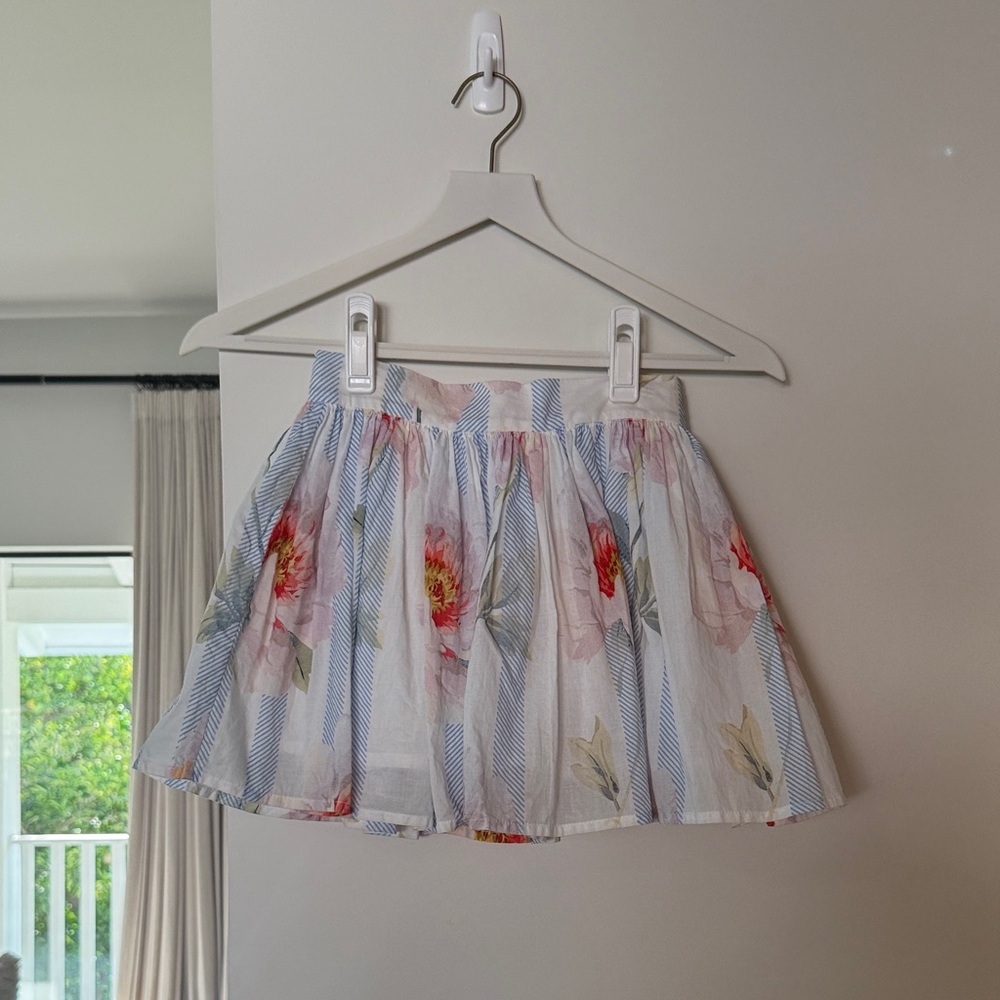 Morley Pink and Blue Floral Skater Skirt